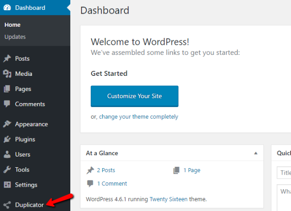 duplicator wordpress