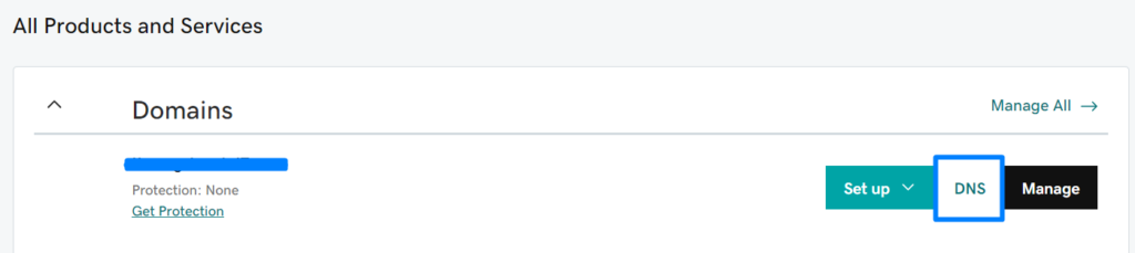 DNS management under Manage My products