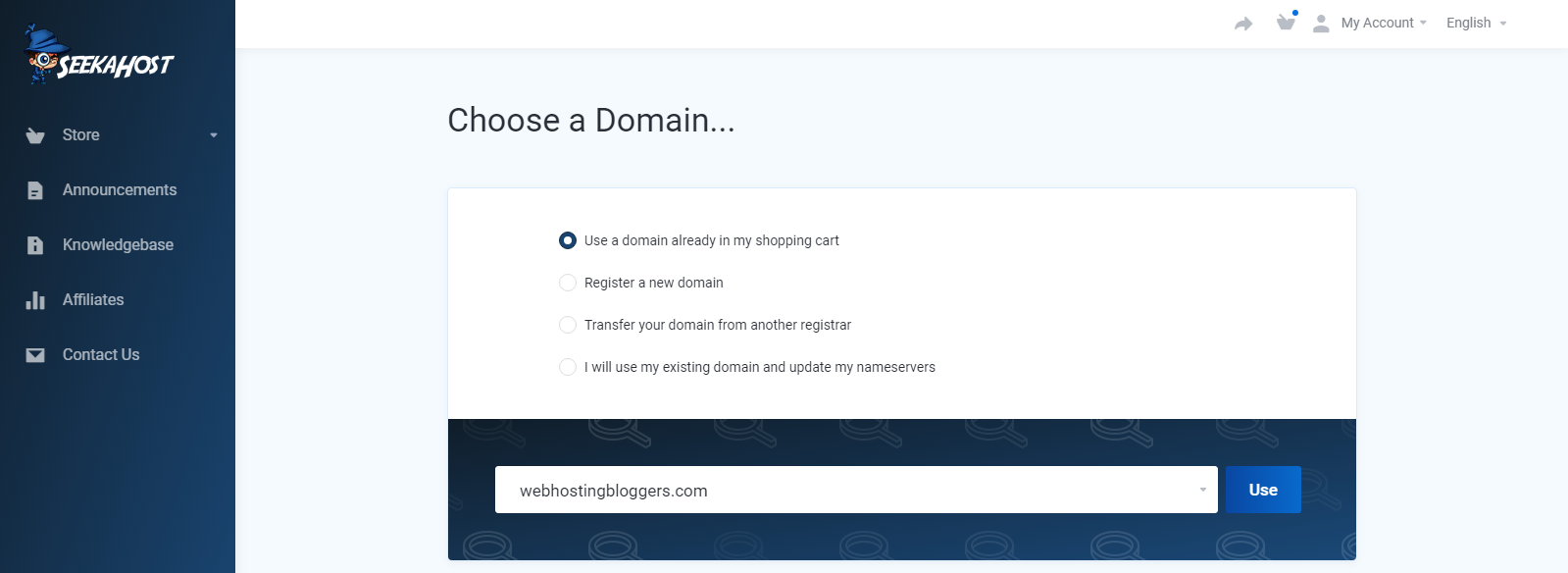 choose a domain