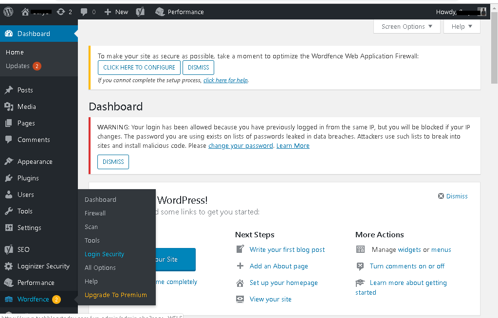 Wordfence for 2F verification