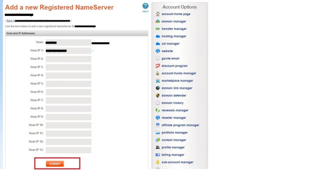 Update Name Server in NameSilo