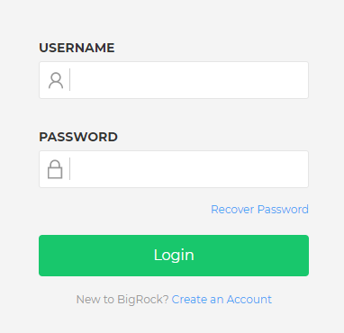 BigRock Login Page