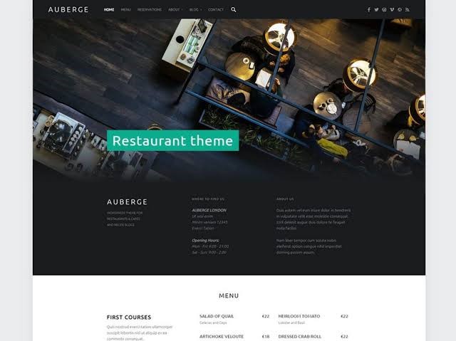 Auberge restaurant theme