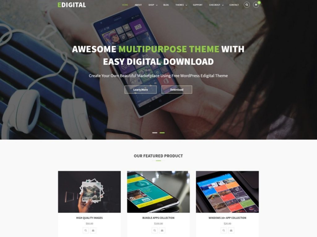 Edigital - Multipurpose WordPress Theme For Free