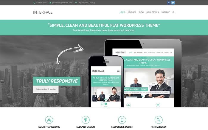 Flat Portfolio WordPress Theme For Free