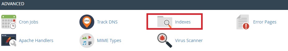 Indexes in cPanel