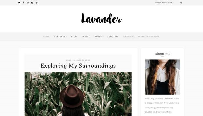 Lavender Lite - Free Theme for lifestyle