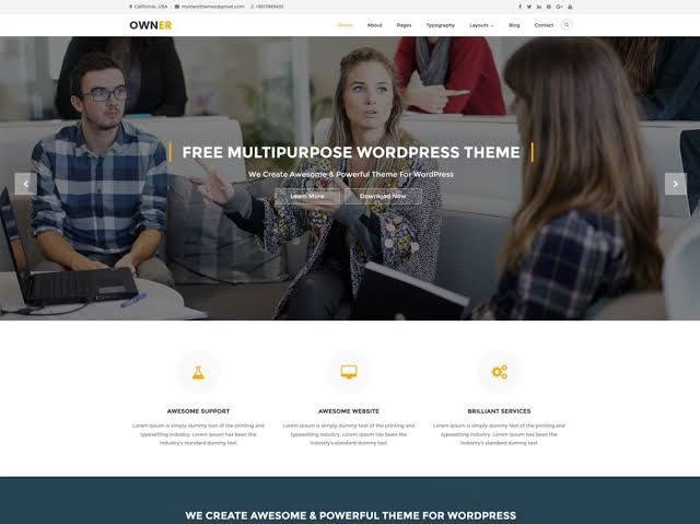 Owner Multipurpose Free Theme