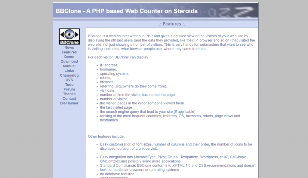 BBCLONE web analytics tool