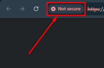 Connection not secure