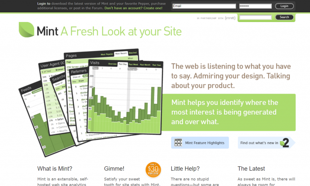 Mint web analytics tool