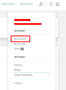 my domains section