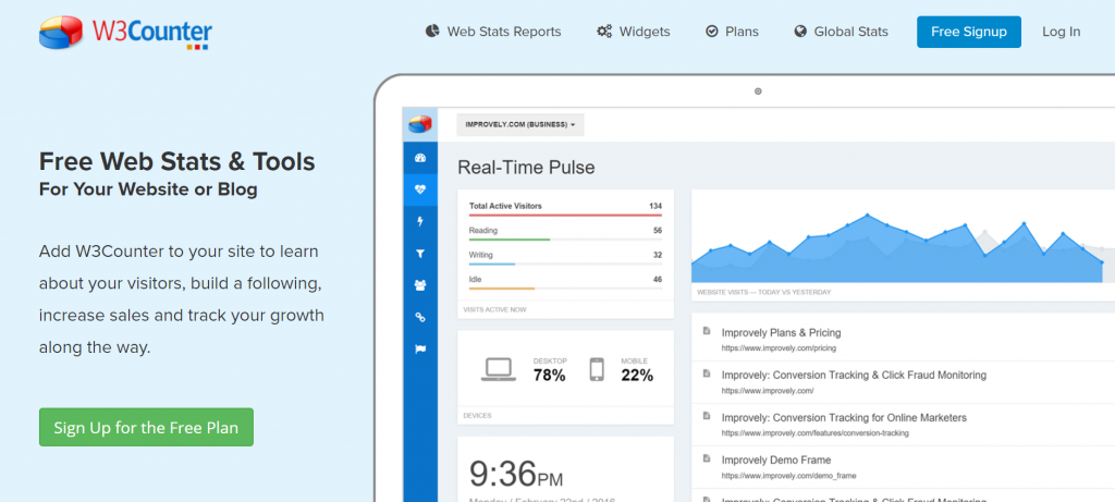 w3counter web analytics tool