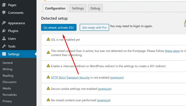 Configuring-the-SSL-with-Really-simple-SSL