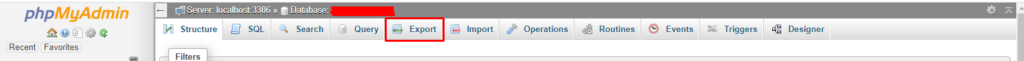 Export Database in cPanel